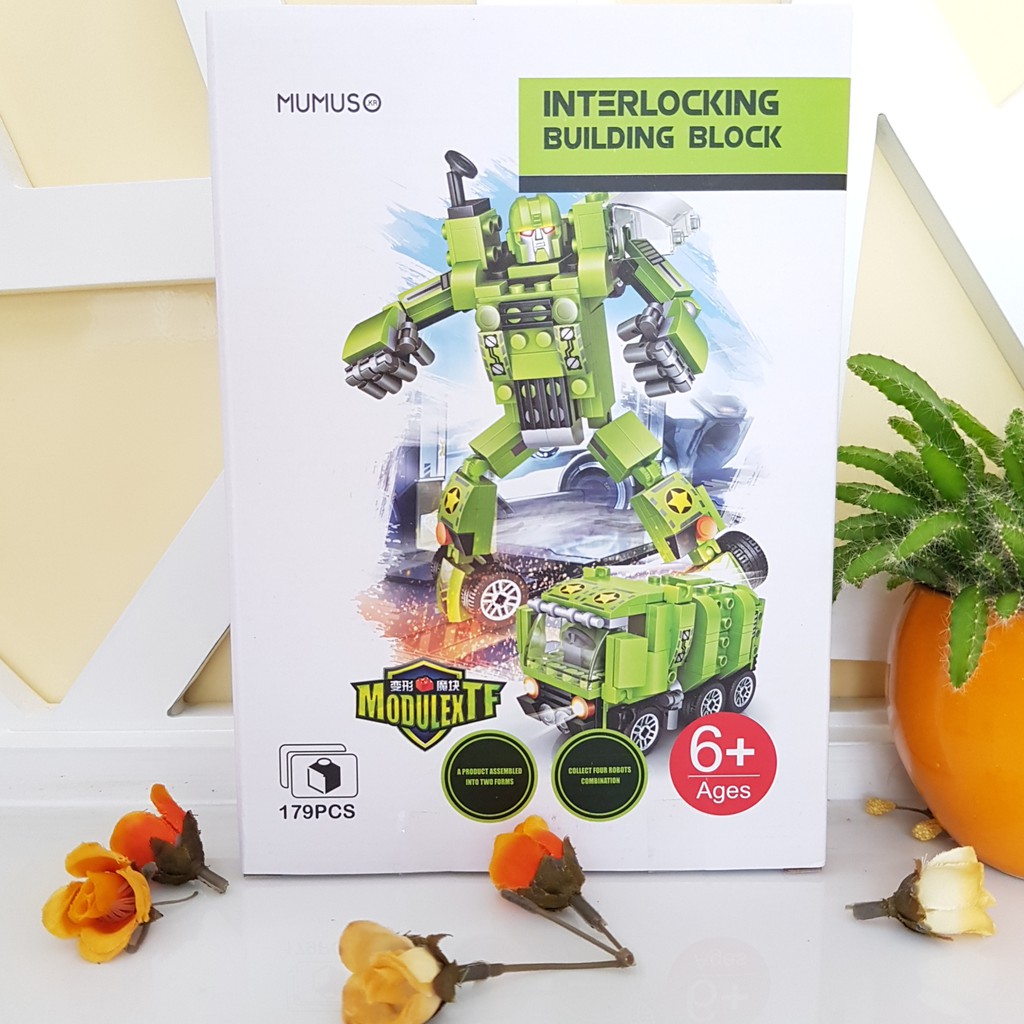 Bộ lắp ráp robot biến hình MUMUSO 4 in 1 ( 4 Robot và 4 xe chiến đấu)