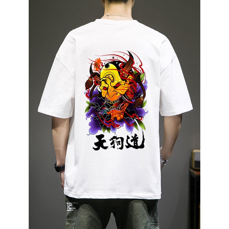 Áo thun nam nữ tay lỡ unisex in hình mặt quỷ cực đẹp