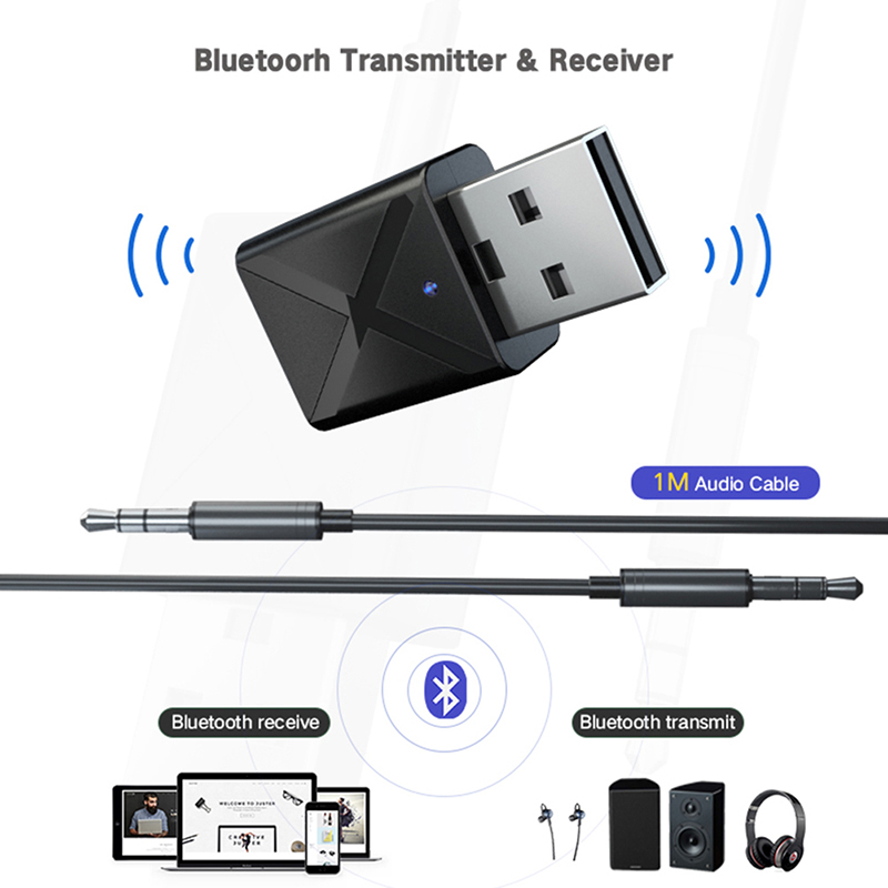 Bộ Chuyển Đổi Âm Thanh Bluetooth 5.0 2 Trong 1 Cho Xe Hơi | BigBuy360 - bigbuy360.vn