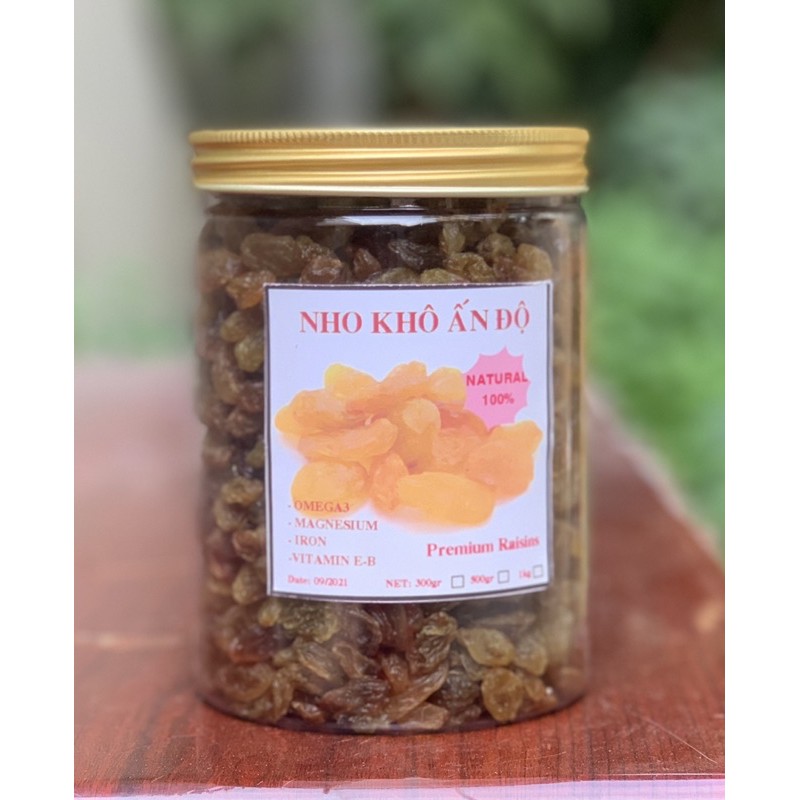 300gr nho khô nâu Ấn Độ