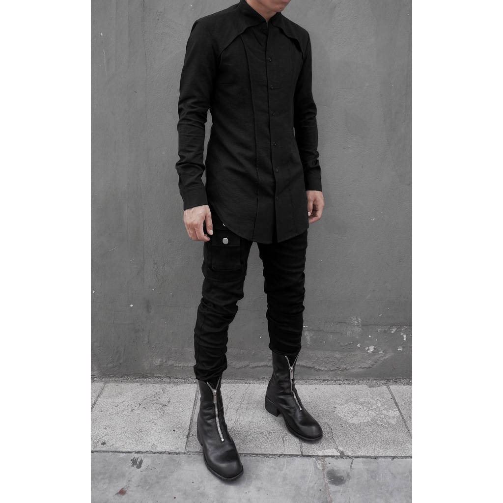 Áo sơ mi dài tay đũi vạt đối xứng RICH - AS043