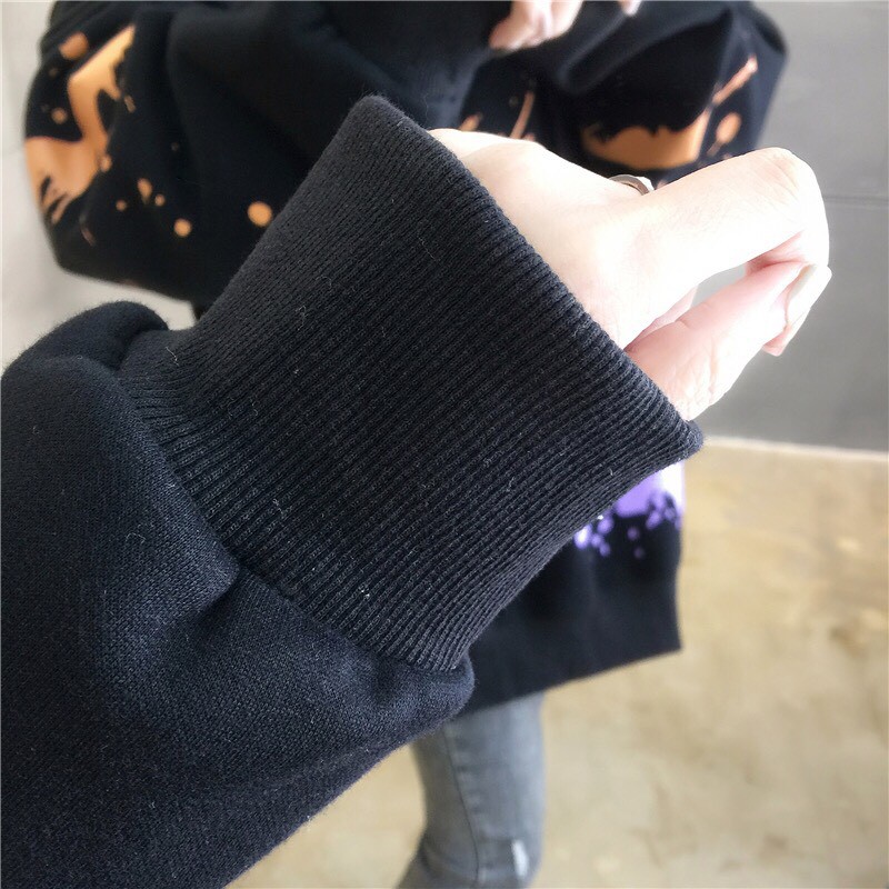 ÁO KHOÁC HOODIE NAM NỮ MÀU ĐEN VẢI NỈ POLY MÀU LOANG UNISEX NAM NỮ, VẢY SƠN | BigBuy360 - bigbuy360.vn