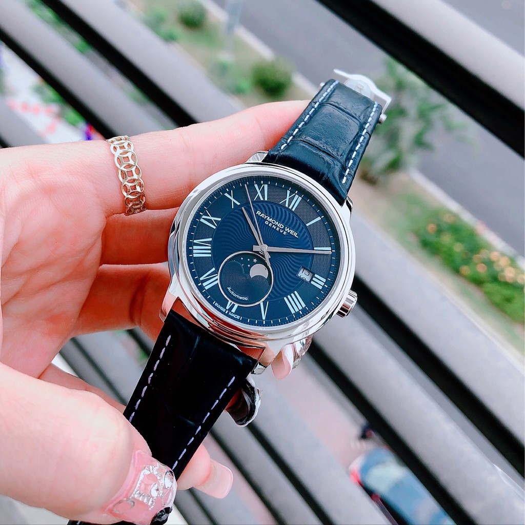 Đồng hồ Nam chính hãng Raymond Weil Automatic 2239-STC-00509-Máy cơ tự động-Dây da-Size 40mm
