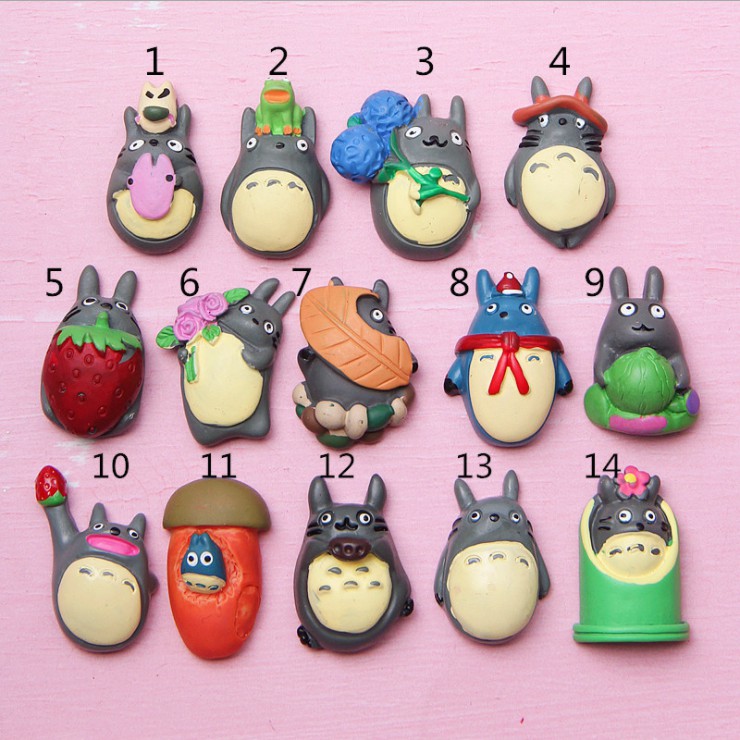 Charm mô hình Totoro nhỏ xinh thích hợp trang trí vỏ ốp điện thoại, dán tủ lạnh, DIY