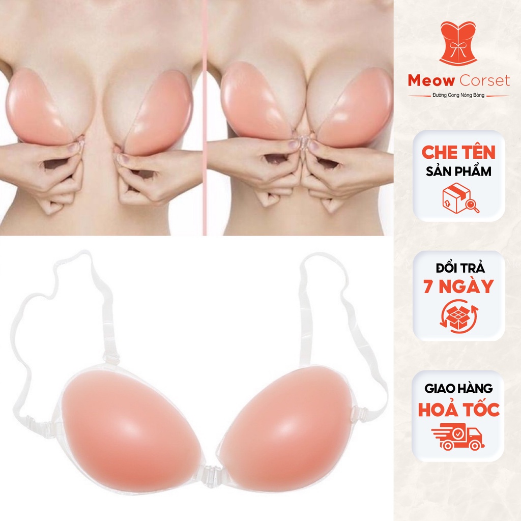 Áo Bra Dán Ngực Silicol Tạo Khe Ngực Siêu Dính (Kèm Quai Trong) [Meow Corset]