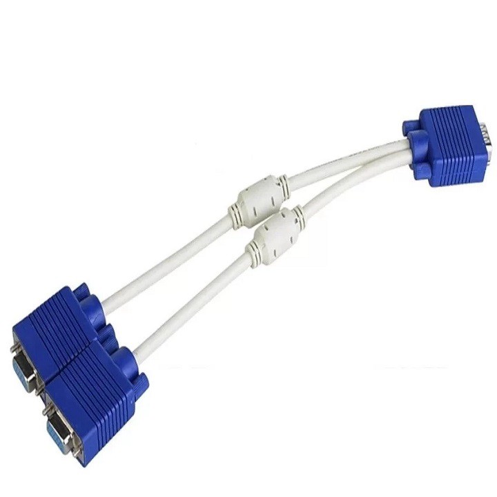 Cáp VGA 1 ra 2 tốt - Hỗ trợ hiển thị ra hai màn hình - Thiết kế bền, chất lượng cao