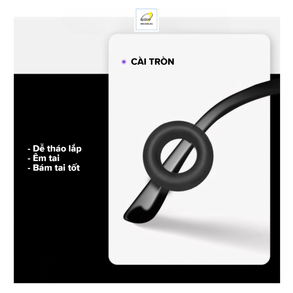 Cài tai silicon giữ kính chống rơi - phụ kiện gọng kính mắt