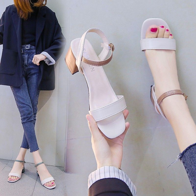 Sandanl cao gót 5p thời trang quai mảnh kiểu dáng năng động đơn giản dễ đi dễ phối đồ mã T28