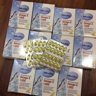 Dầu Cá Mivolis Omega 3 1000 mg 60 viên nội địa Đức