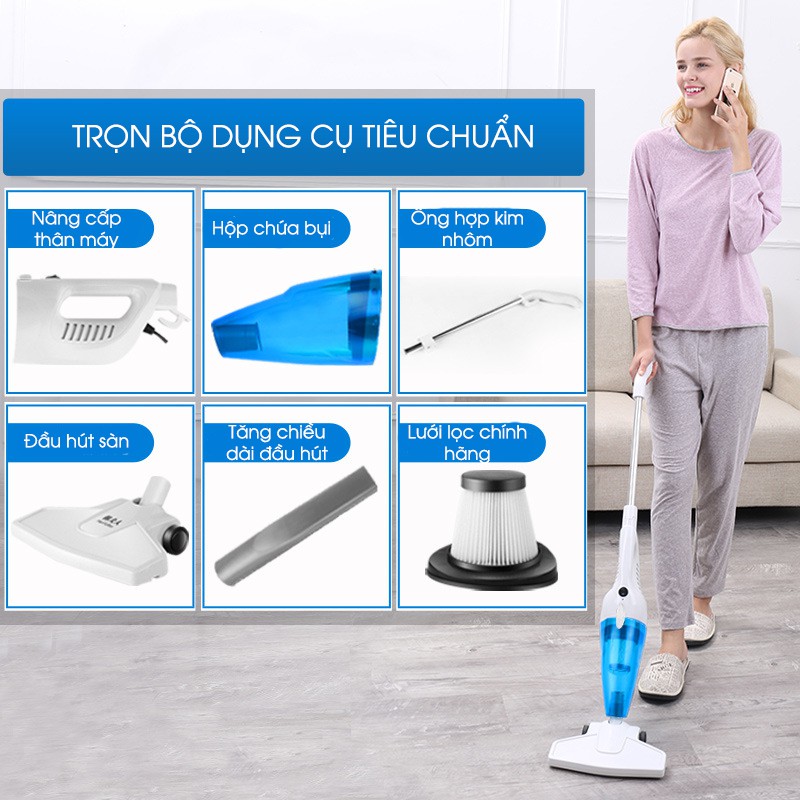 [Mã ELHALOC10 giảm tối đa 800K đơn 500K] Máy hút bụi cao cấp đa năng lưới lọc HEPA