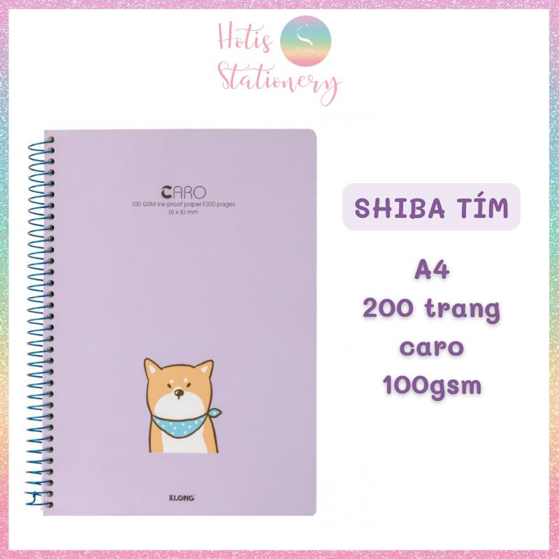 Sổ lò xo đơn Caro A4 KLong 100gsm - 200/ 300 trang - MS590 & MS591