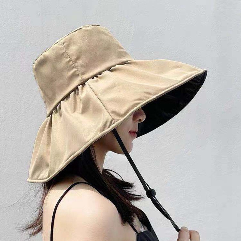 Nón Chống Tia UV Lót Da Style Nhật Màu Trơn P2059