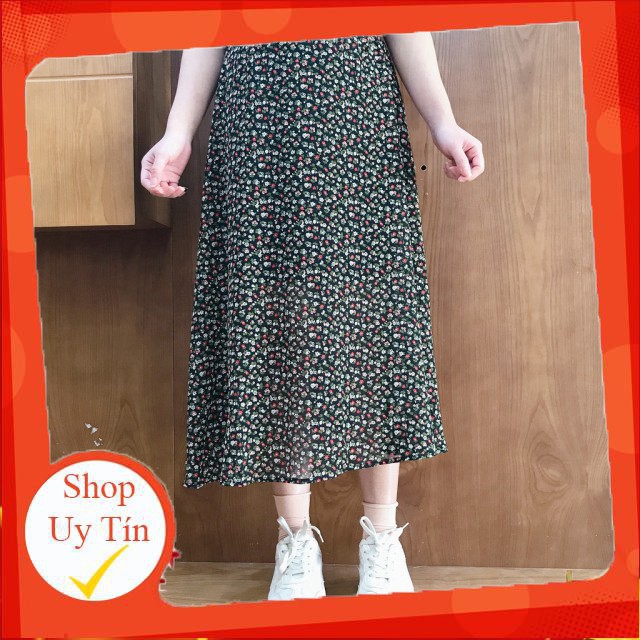 Chân váy hoa nhí vintage cạp chun (hình shop tự chụp/ sẵn) | BigBuy360 - bigbuy360.vn