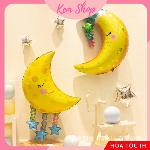 Bóng Mặt Trăng Vàng Tua Rua Size Đại 84CM Siêu Dễ Thương - K189