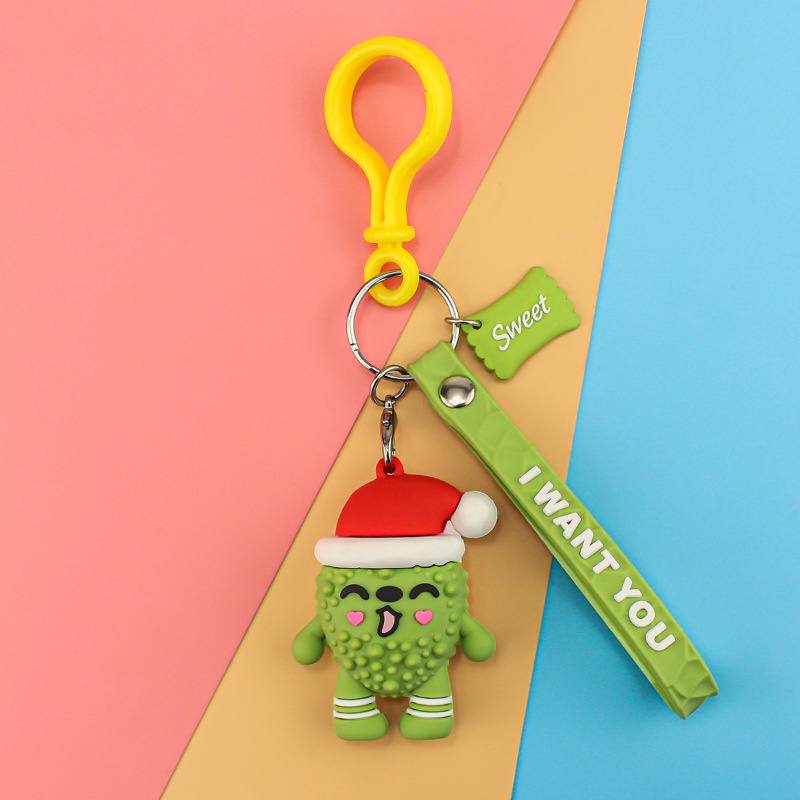 Móc Khóa Hình Trái Sầu Riêng Bằng silicone Dễ Thương