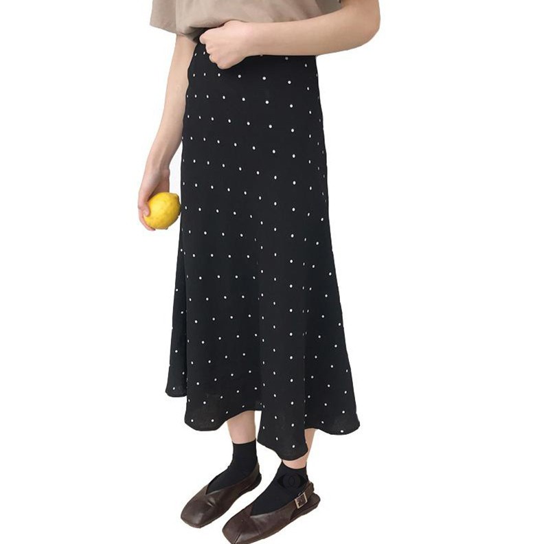 Chân Váy Chữ A Lưng Cao Họa Tiết Chấm Bi Phong Cách Cổ Điển Thanh Lịch Dành Cho Nữ200605 | BigBuy360 - bigbuy360.vn