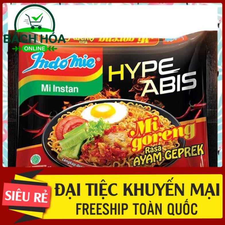 Mì Xào Khô Indomie Hype Abis Mi Goreng Rasa Ayam Geprek Vị Gà Cay 85g