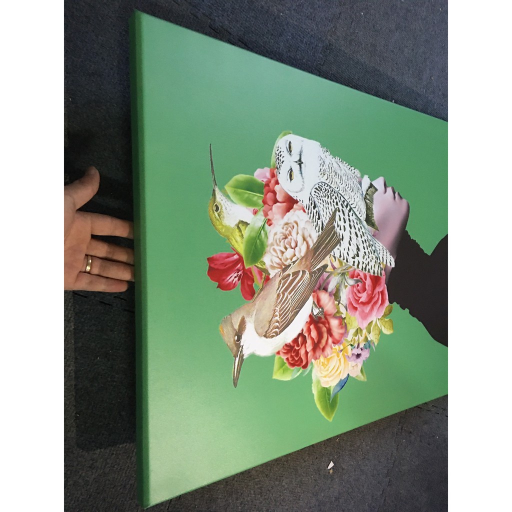 (nhiều mẫu)Tranh canvas cô gái nghệ thuật gồm khung TCVG23 tặng đinh treo tranh