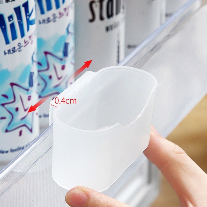Set 2 Hộp Nhựa PP Trong Suốt Đựng Đồ Đa Năng Phân Loại Gắn Tủ Lạnh Tiện Lợi