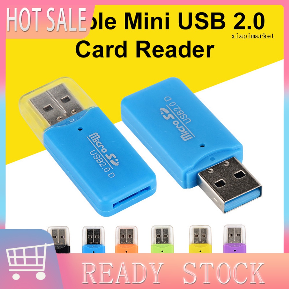 LOP_Mini Portable USB 2.0 TF Micro SD Memory Card Reader for PC Laptop Computer