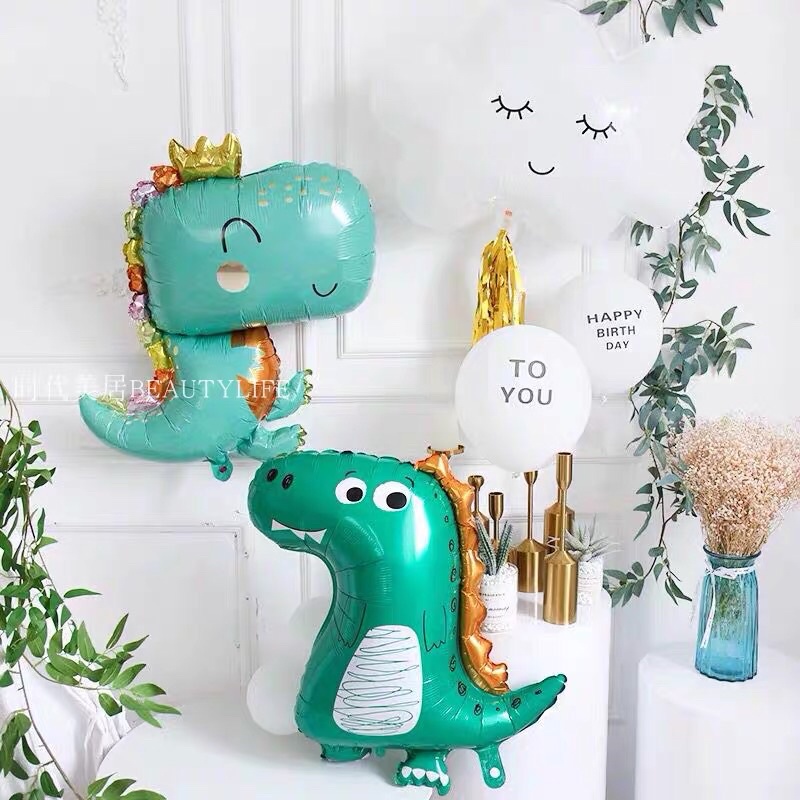 Bóng lá nhôm hình khủng long to đáng yêu trang trí tiệc, sinh nhật cho bé