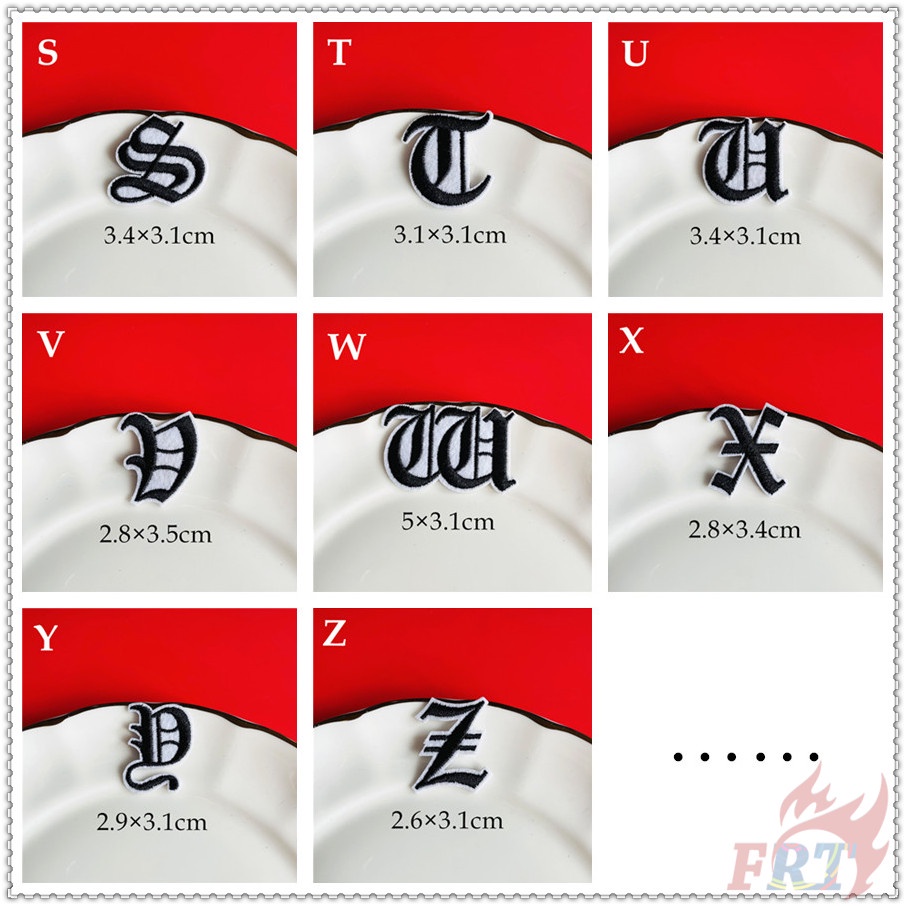 ✿ Miếng Dán Ủi Thêu Hoạ Tiết Chữ Cái Tiếng Anh Q-1 Màu Đen ✿ 1 Sticker Ủi Thêu Hình Huy Hiệu