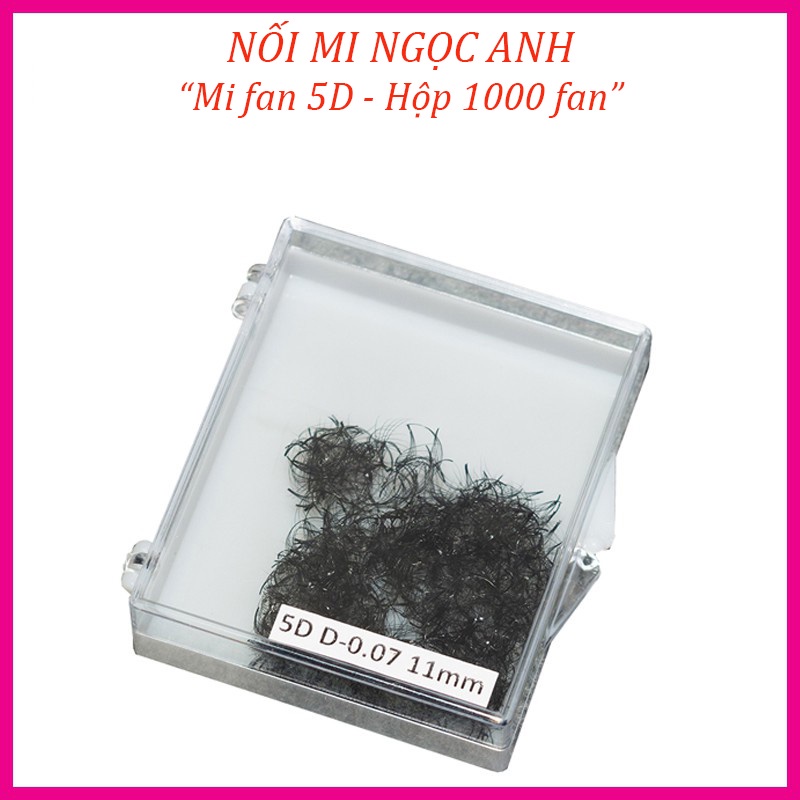 Mi fan 5D dày 0.07 (1 hộp 500 fan), mi bao đen, mềm mại, xòe, dùng nối volume