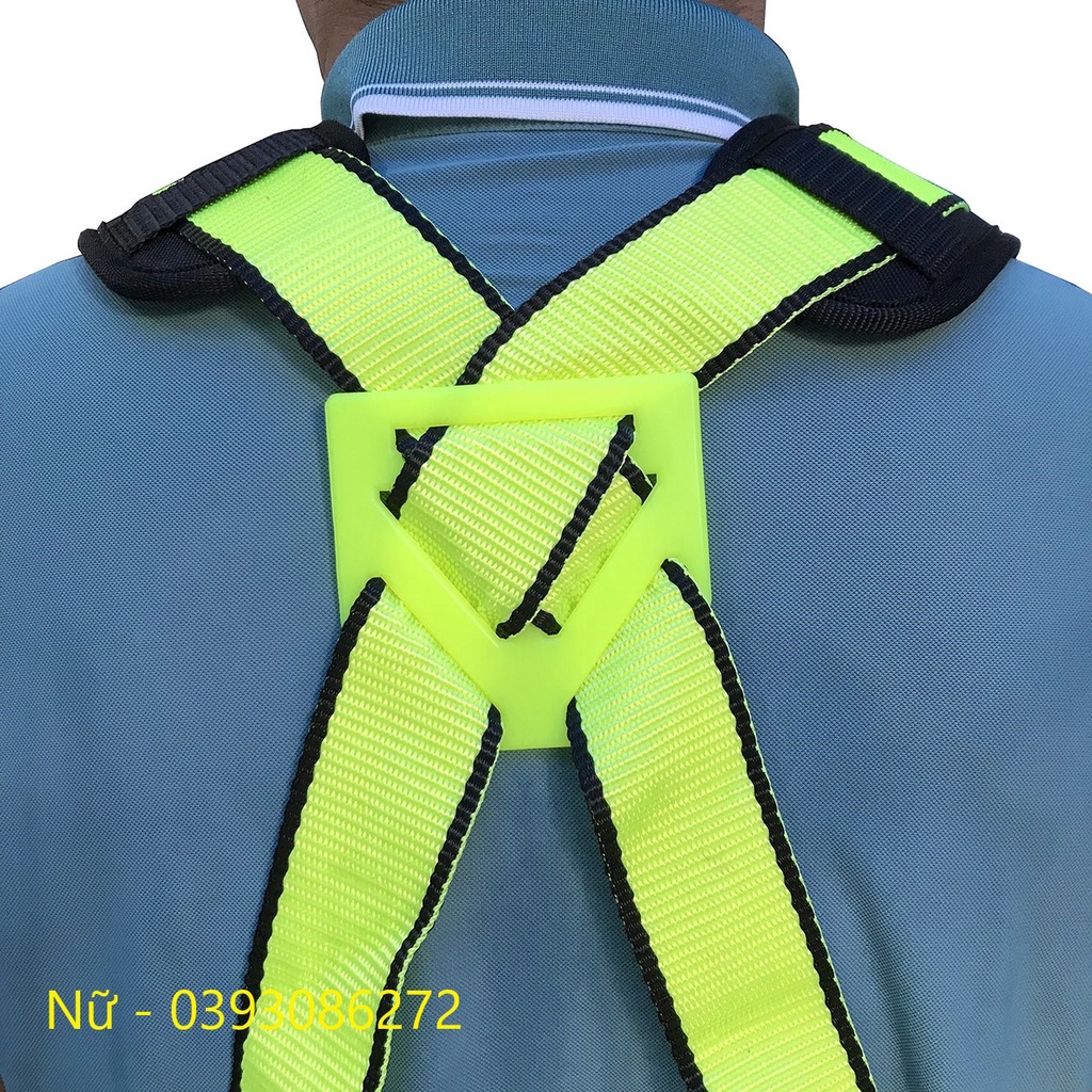 Dây đai an toàn lao động COV bán thân 1 móc nhôm khóa gài giảm sốc Hàn quốc hàng chính hãng