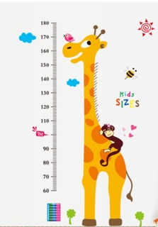 Decal dán tường đo chiều cao kids sizes