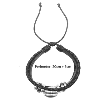 PU Leather Multilayer Bracelet Adjustable Charm Cuff Bangle Bracelet