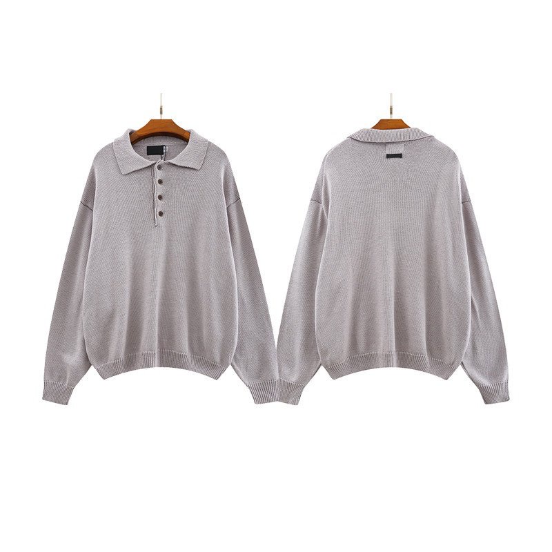 【NEW ARRIVAL】Áo Sweater Dệt Kim Tay Dài Cổ Polo Thời Trang Dành Cho Cặp Đôi