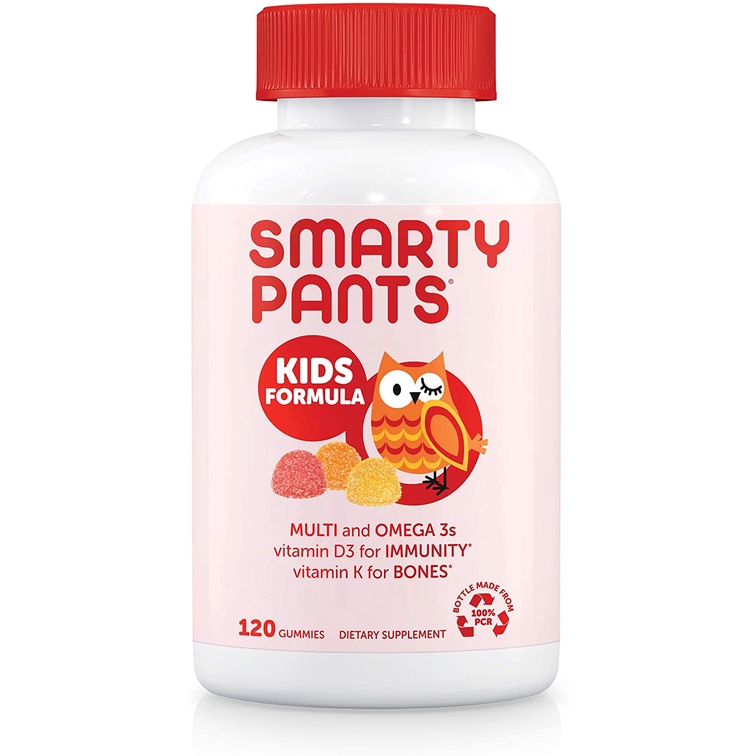 Kẹo dẻo bổ sung đa Vitamin Omega 3s, D3 cho hệ miễn dịch, K chắc xương cho trẻ em, hiệu Smarty Pants Kids (120 viên)
