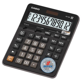 Máy Tính Để Bàn Cỡ Lớn Casio GX-12B (12 Số) Chính Hãng - Mặt Kim Loại Siêu Bền Cho Kế Toán, Thu Ngân