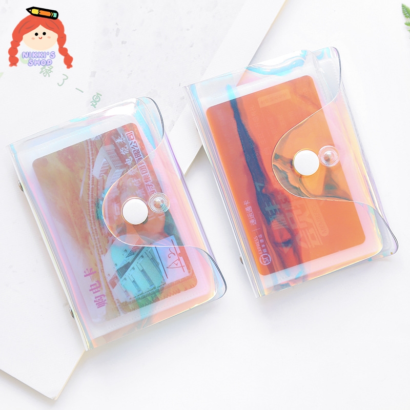 Túi Đựng Thẻ 20 Ngăn Chống Trộm Bằng Nhựa Pvc Trong Suốt