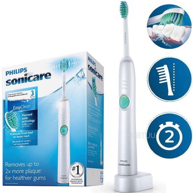 Bàn Chải Điện Philips Sonicare HX6512/45 - Trắng, 2 Đầu Bàn Chải, Pin Sạc Lithium-Ion