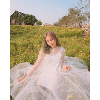 Đầm Dự Tiệc Batwings dress thiết kế 10 mảnh CaoCaobycaochen 2 màu đen trắng có bigsize