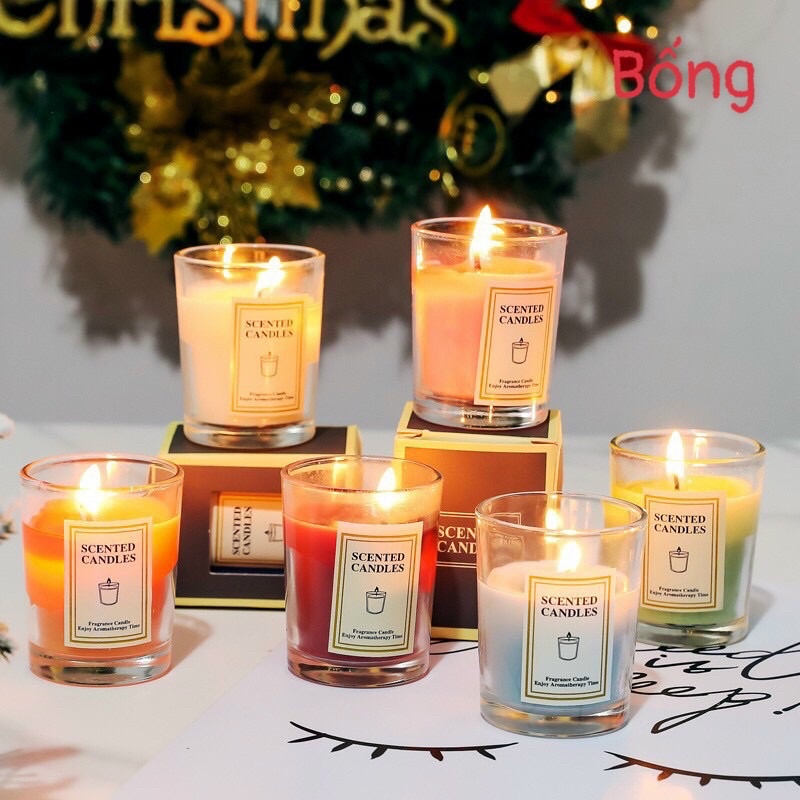 Nến thơm phòng cốc SCANTED CANDEL mùi thơm thiên nhiên giúp thư giãn đầu óc ,giảm stress