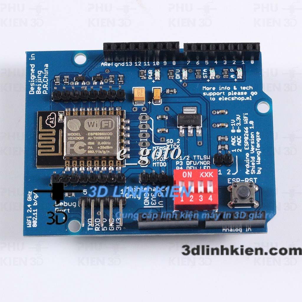 mạch phát triển arduino esp8266 wifi shield