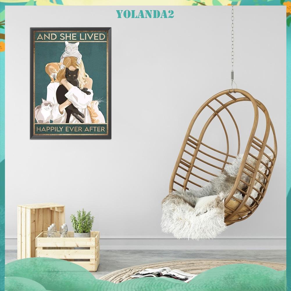 Tranh thêu chữ thập 11CT 3 sợi cotton hình mèo toàn diện