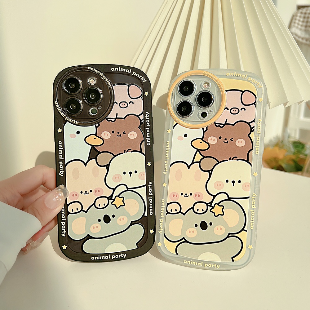 Ốp Điện Thoại Chống Sốc In Hình Chú Heo Hoạt Hình Dễ Thương Vui Nhộn
