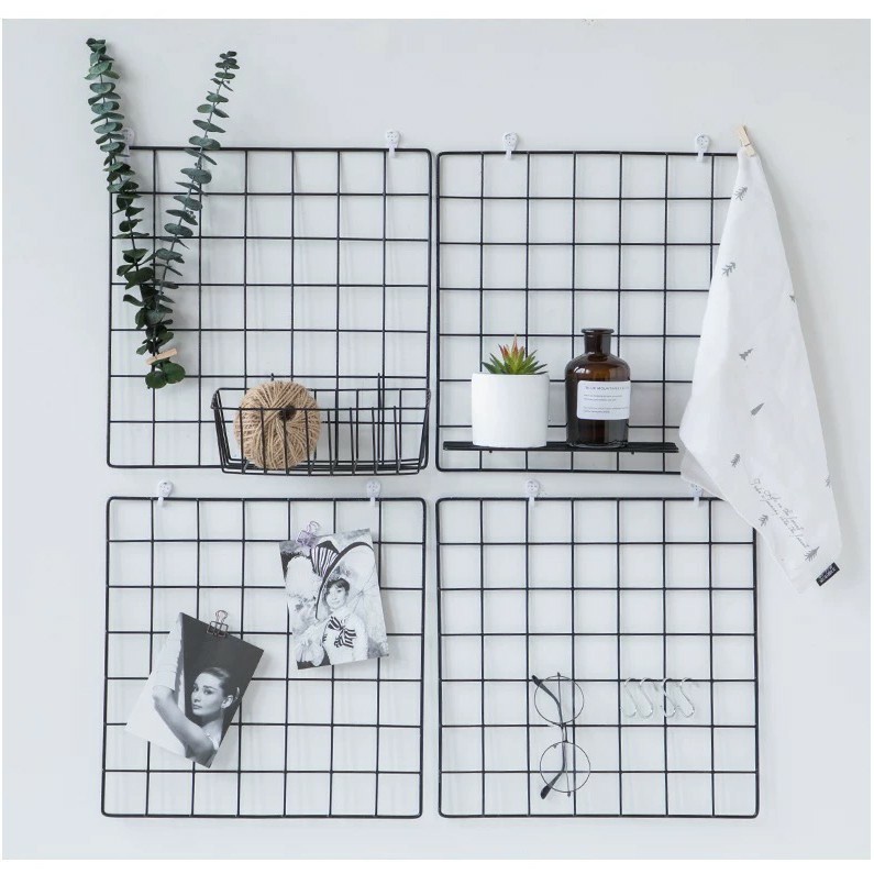 Khung Sắt Lắp Ghép Trang Trí, Tấm Lưới Sắt Thép Sơn Tĩnh Điện Decor Nhà Cửa Phòng Ngủ Góc Học Tập