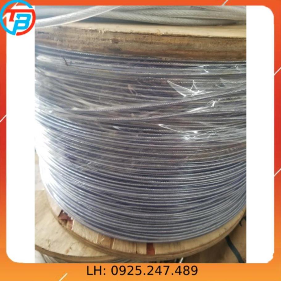 Cáp thép bọc nhựa cuộn 100mét.Đây đủ các size 4mm 5mm..cáp thép Thái Bình VinàN