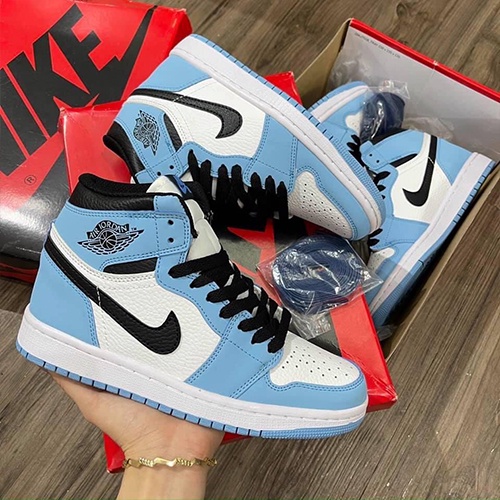 GiàyThể Thao Jordan Cổ Cao Xanh Dương, Giày Sneaker JD1 Thời Trang Cao Cấp [Full bill +box]