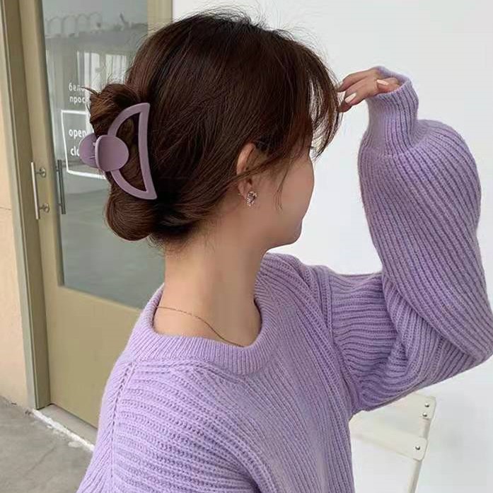 Kẹp Tóc Màu Trơn Phong Cách Hàn Quốc Xinh Xắn Cho Nữ Giới