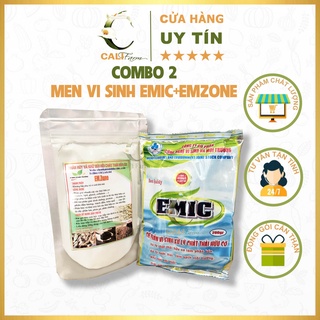 Bộ Đôi EMIC+EMZONE 200gr Chế Phẩm Sinh Học Khử Mùi Hôi Đậu Tương, Phân Cá