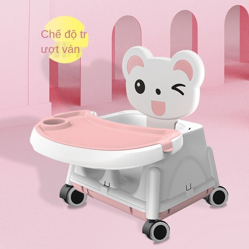 Bàn ăn trẻ em có thể gấp gọn di động và ghế ngồi ăn