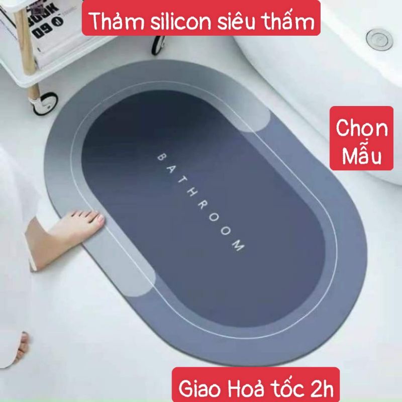 Thảm lau chân cao cấp silicon siêu thấm nước , Thảm chùi chân