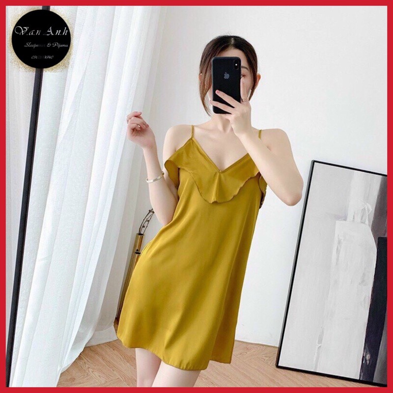 Váy Ngủ Sexy Cao Cấp - Đầm Ngủ Lụa Satin Quảng Châu
