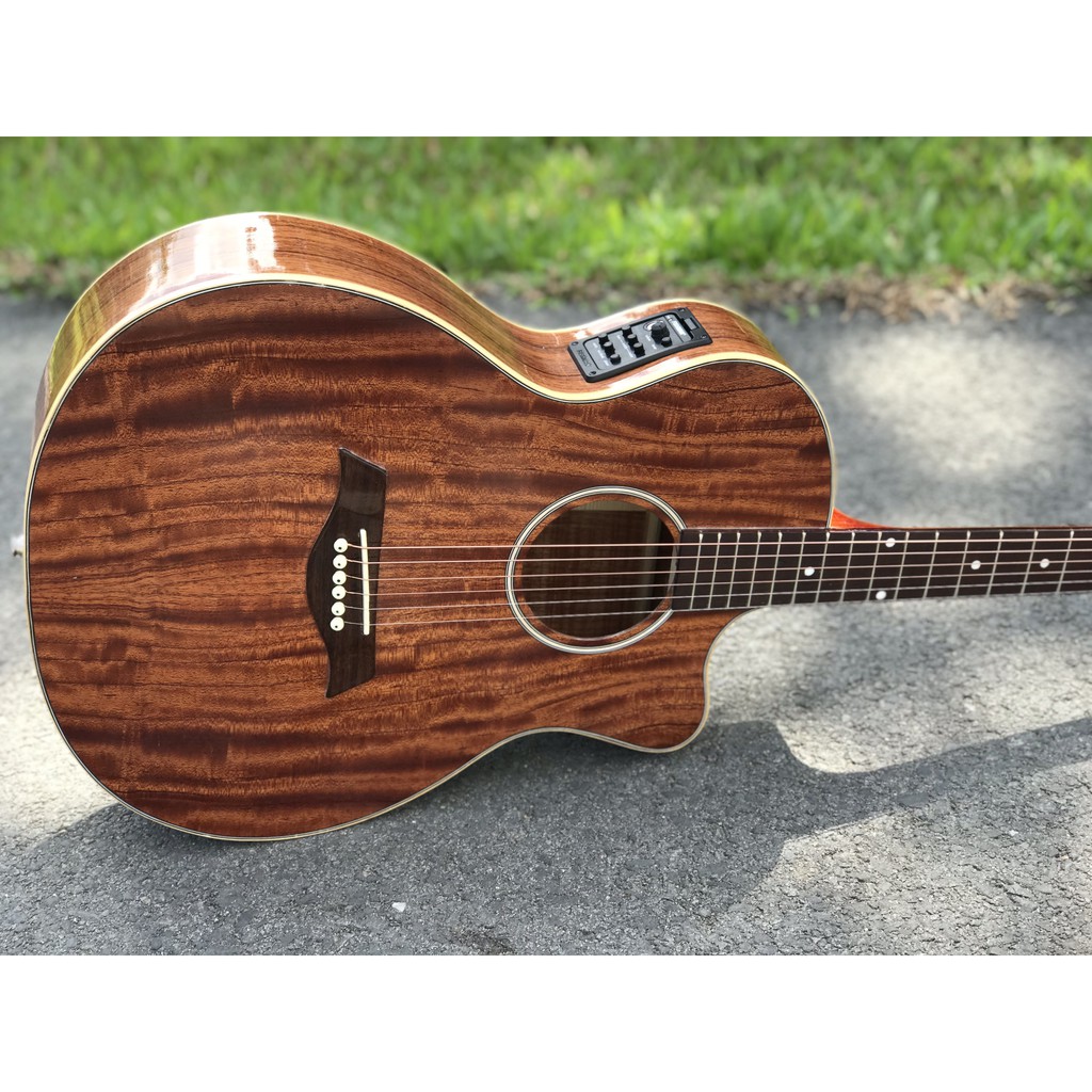 Đàn guitar acoustic full gỗ hồng đào lắp EQ Fisman