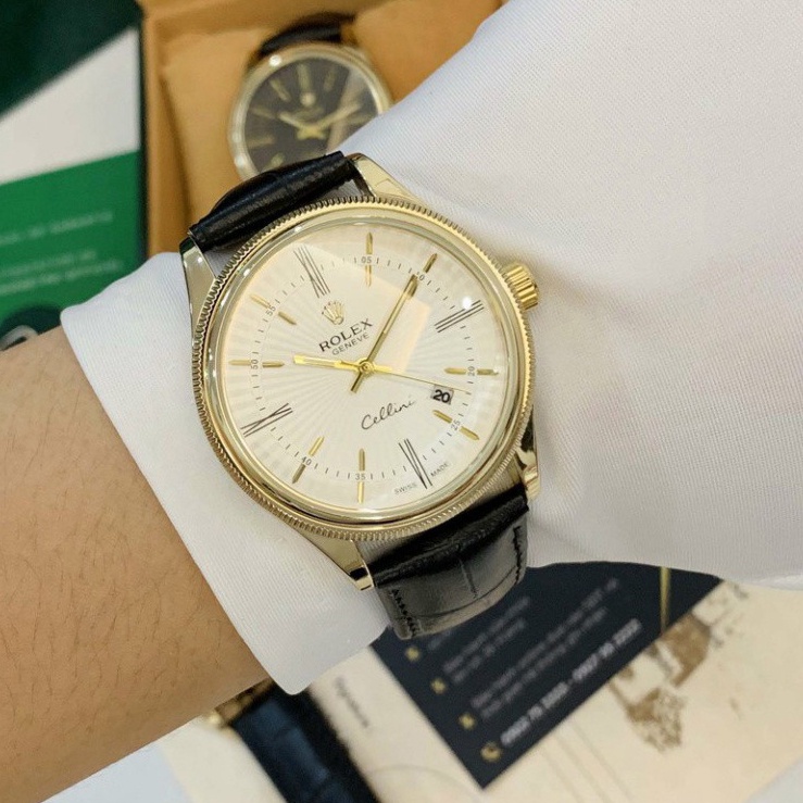 Đồng hồ nam Rolex Chính Hãng - Máy Pin Bảo Hành 24 Tháng - Chống Nước 3 ATM  - Mặt Kính Shapphire Siêu Đẹp